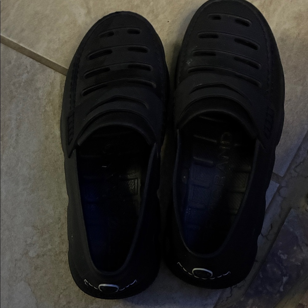 Rubber slide in loafers